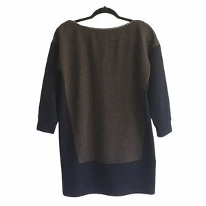 Madewell Two-Tone Mini Dress in Brown and Black